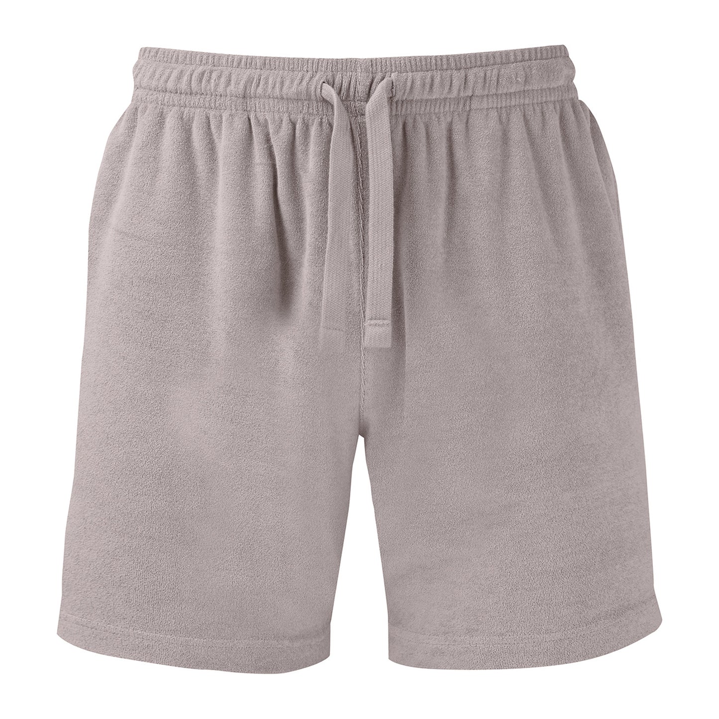 Stone - Front - Wombat Mens Terrycloth Shorts