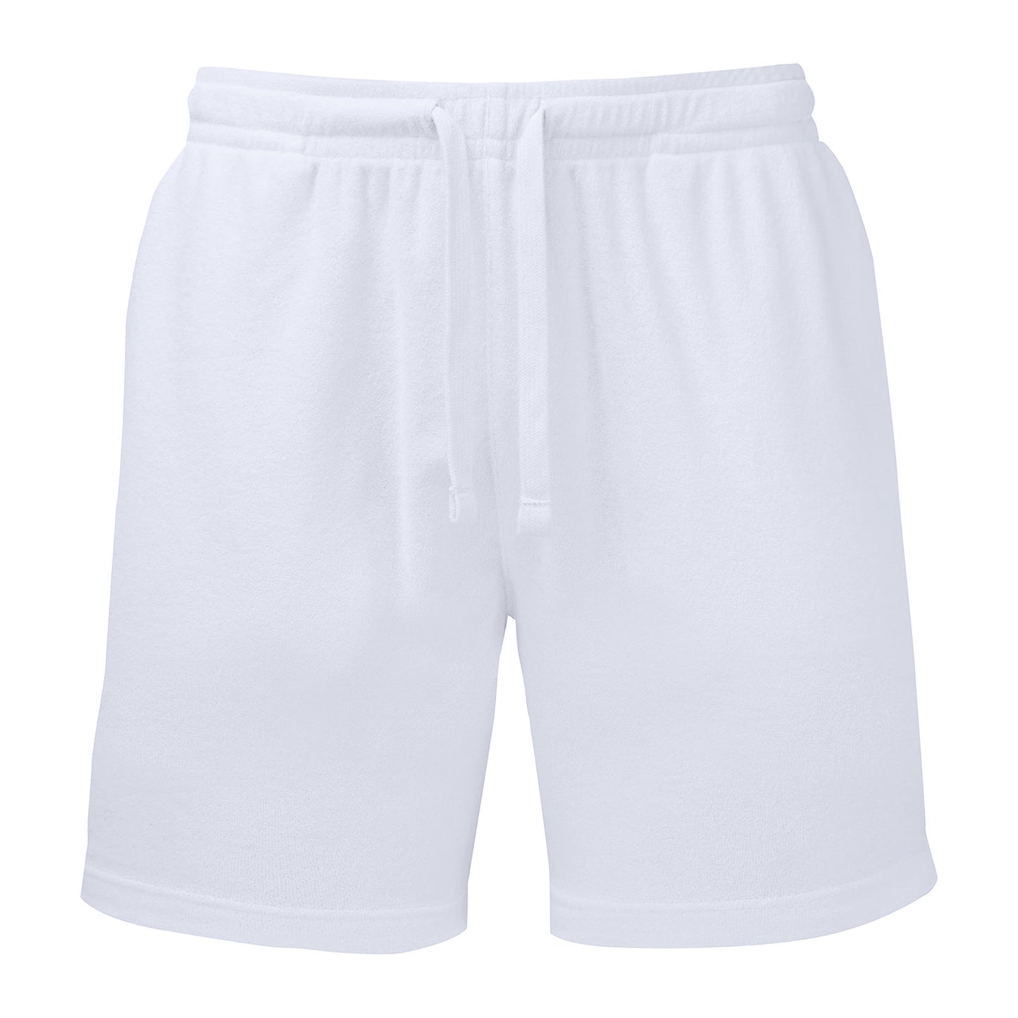 White - Front - Wombat Mens Terrycloth Shorts