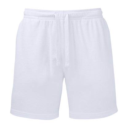 White - Front - Wombat Mens Terrycloth Shorts