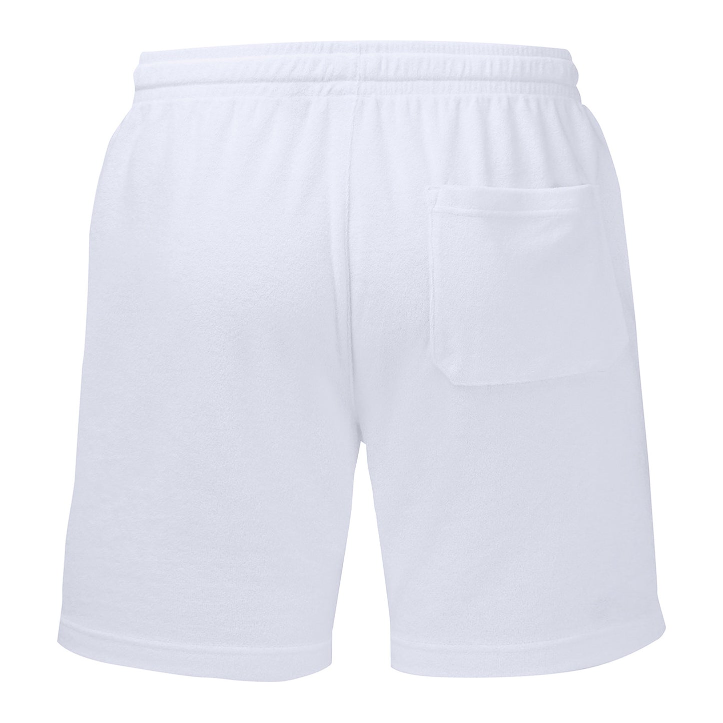White - Back - Wombat Mens Terrycloth Shorts