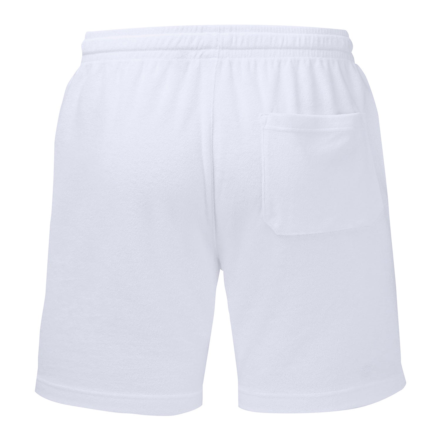 White - Back - Wombat Mens Terrycloth Shorts