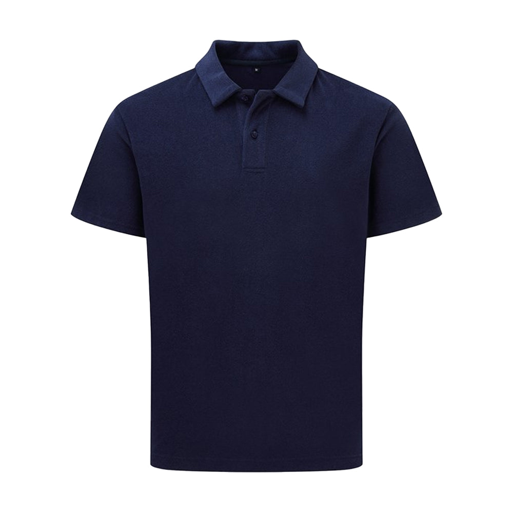 Navy - Front - Wombat Mens Terrycloth Polo Shirt