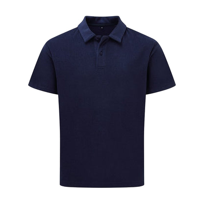 Navy - Front - Wombat Mens Terrycloth Polo Shirt
