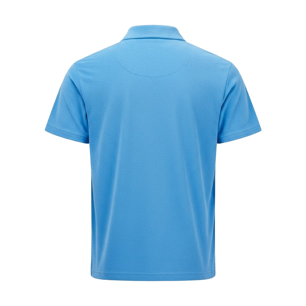 Sea Blue - Back - Wombat Mens Terrycloth Polo Shirt