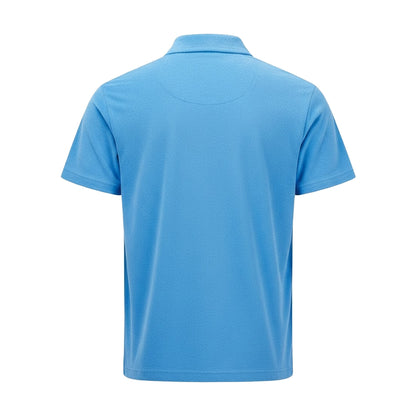 Sea Blue - Back - Wombat Mens Terrycloth Polo Shirt