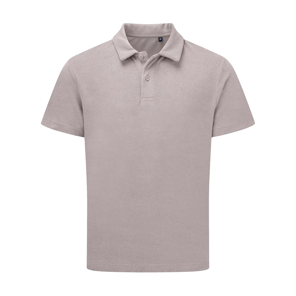 Stone - Front - Wombat Mens Terrycloth Polo Shirt