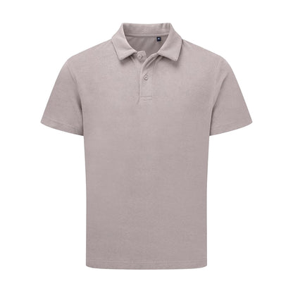 Stone - Front - Wombat Mens Terrycloth Polo Shirt
