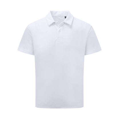 White - Front - Wombat Mens Terrycloth Polo Shirt