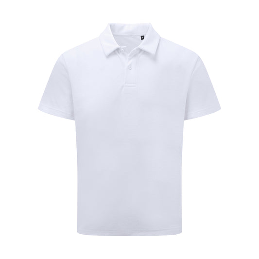 White - Front - Wombat Mens Terrycloth Polo Shirt