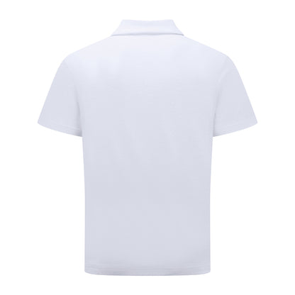 White - Back - Wombat Mens Terrycloth Polo Shirt