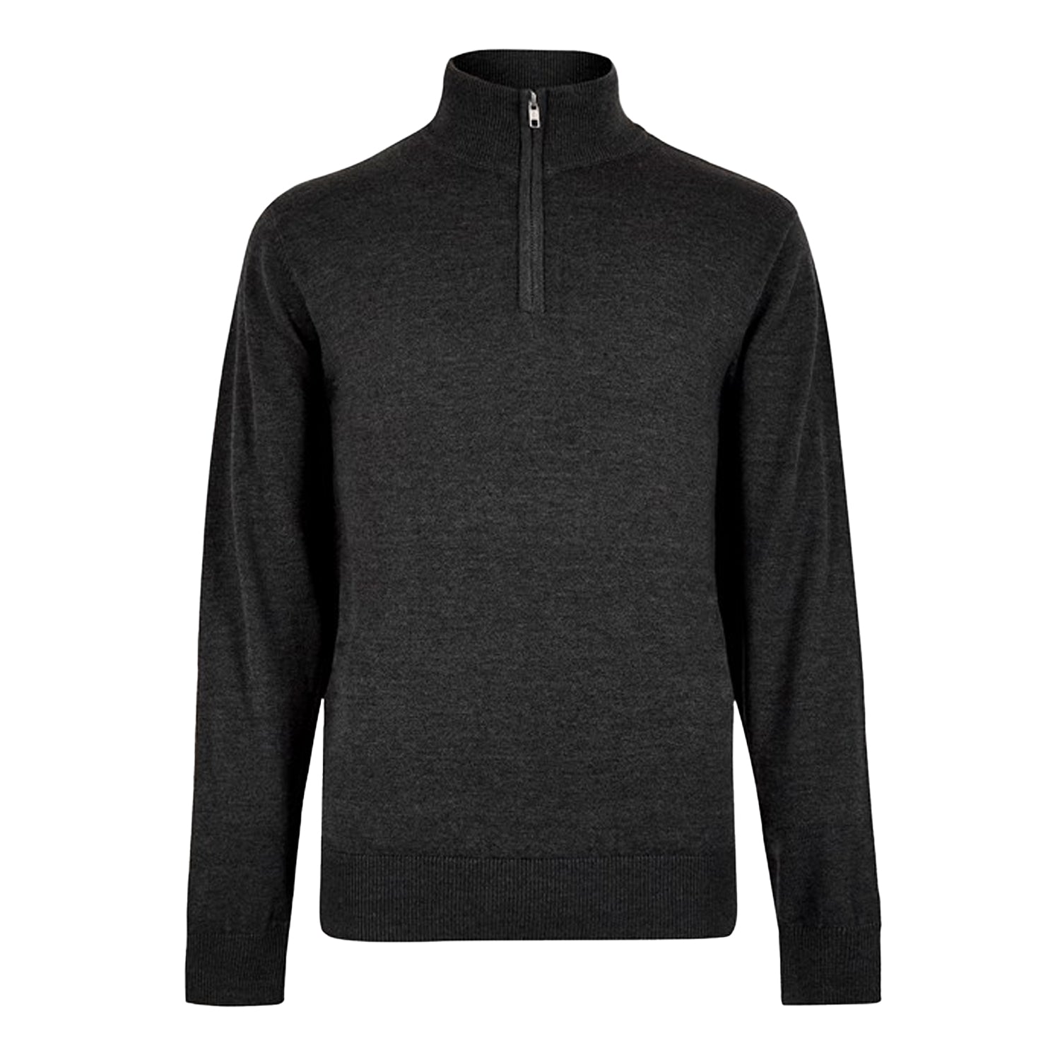 Graphite - Front - Kustom Kit Mens Arundel Quarter Zip Regular Sweatshirt