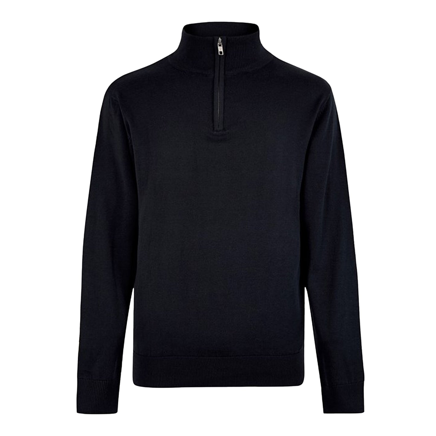 Navy - Front - Kustom Kit Mens Arundel Quarter Zip Regular Sweatshirt