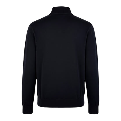 Navy - Back - Kustom Kit Mens Arundel Quarter Zip Regular Sweatshirt