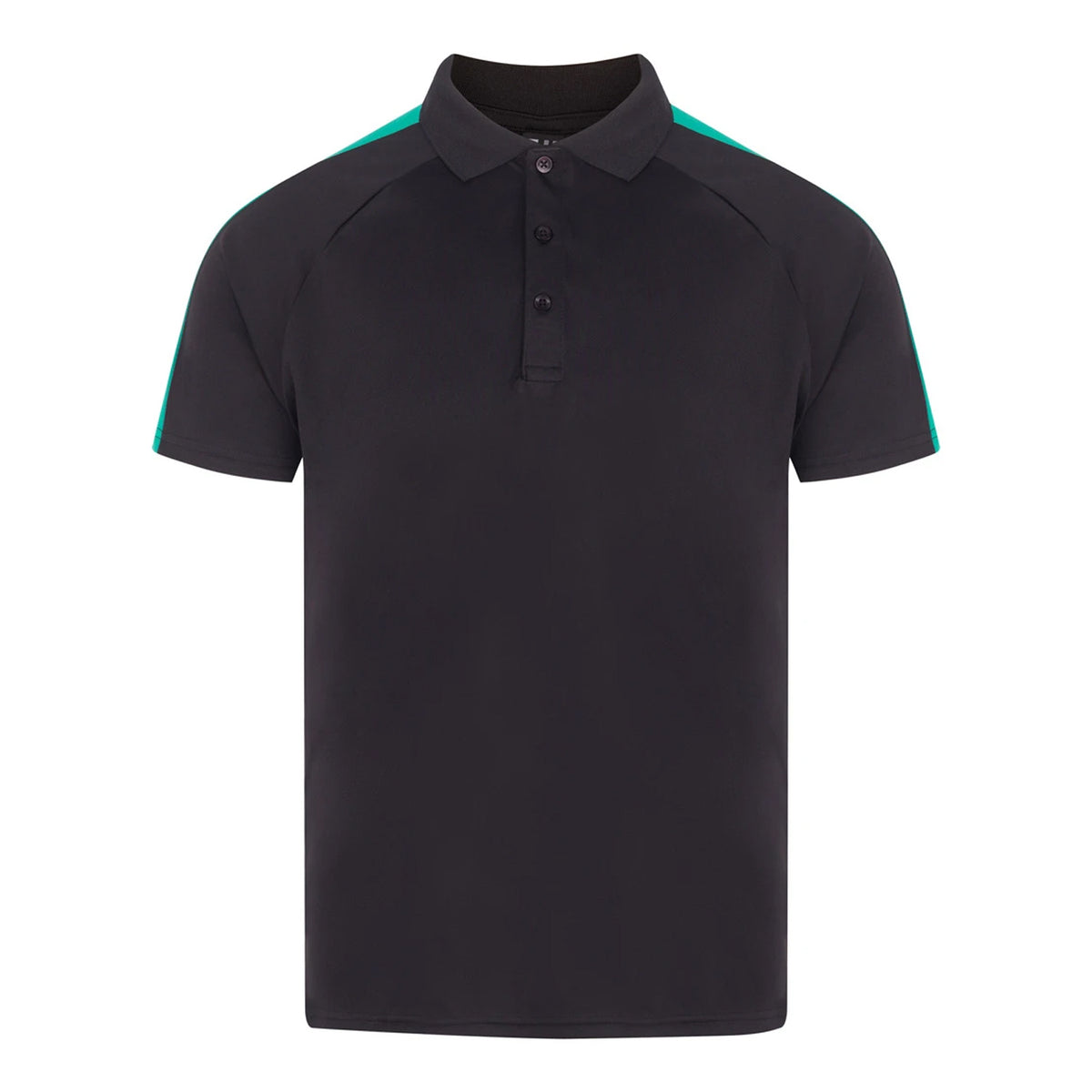 Black-Emerald - Front - Finden & Hales Unisex Adult Team Polo Shirt