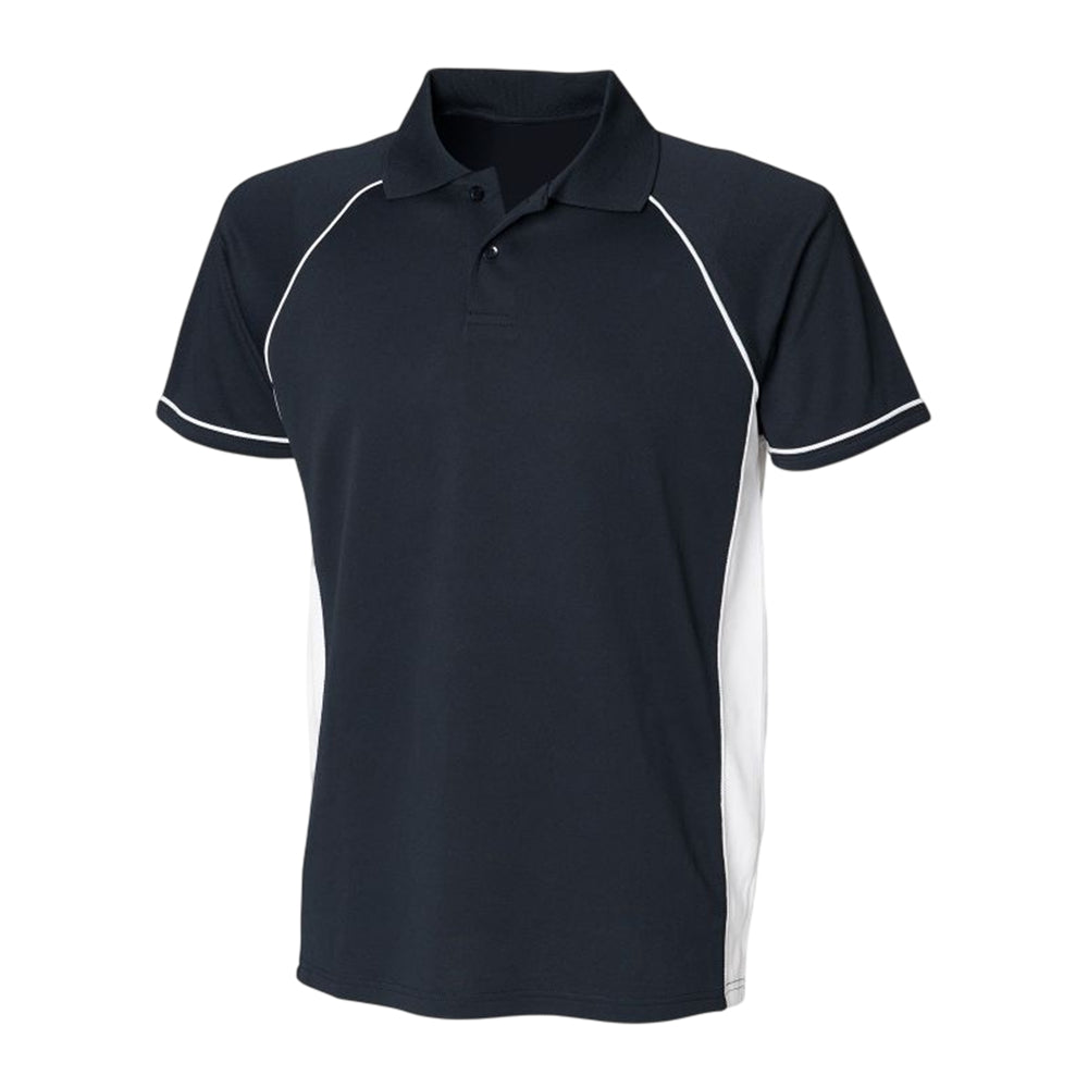 Navy-White - Front - Finden & Hales Unisex Adult Team Polo Shirt