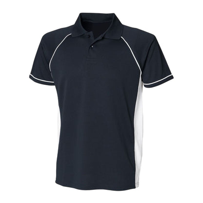 Navy-White - Front - Finden & Hales Unisex Adult Team Polo Shirt