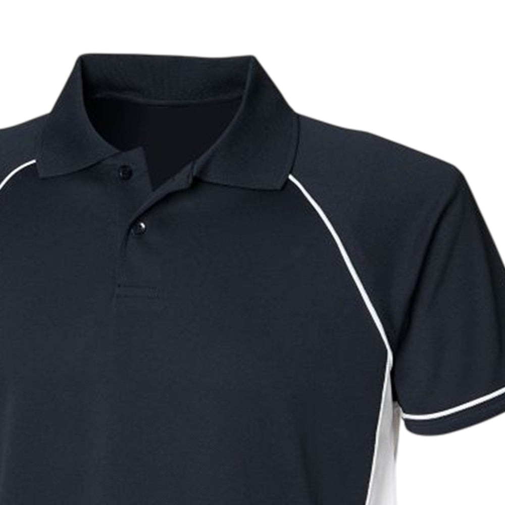 Navy-White - Side - Finden & Hales Unisex Adult Team Polo Shirt
