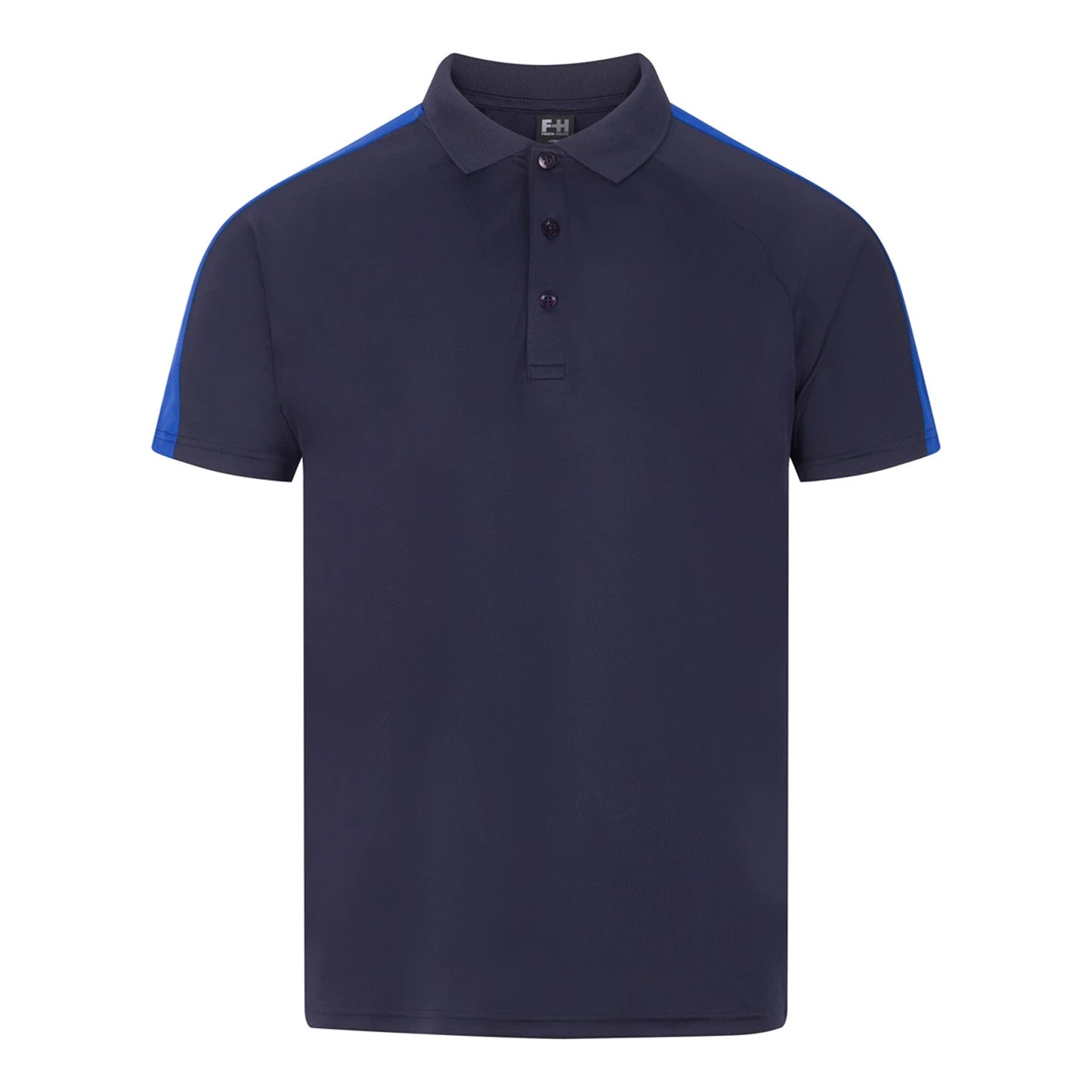 Navy-Royal Blue - Front - Finden & Hales Unisex Adult Team Polo Shirt