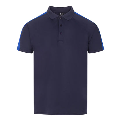 Navy-Royal Blue - Front - Finden & Hales Unisex Adult Team Polo Shirt