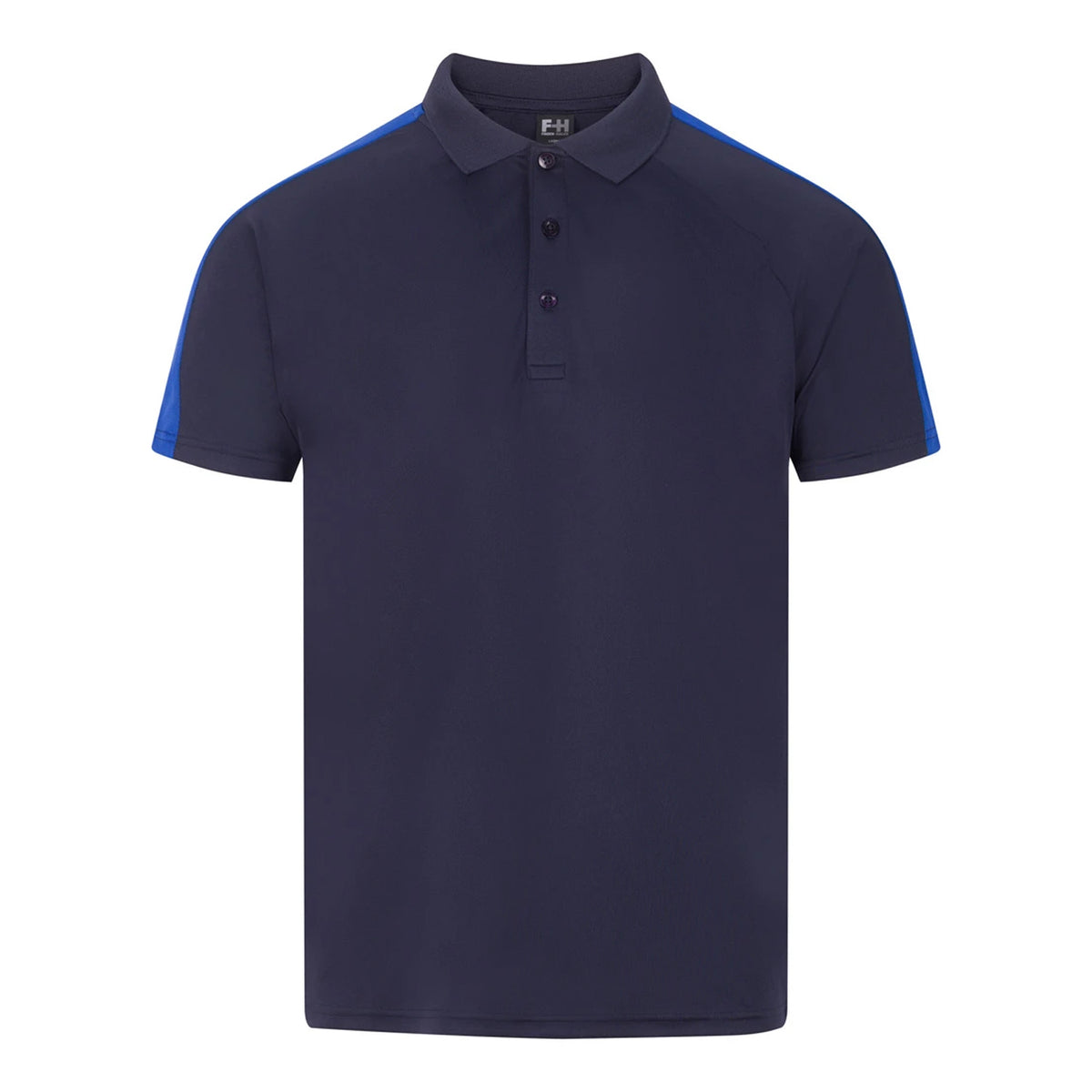 Navy-Royal Blue - Front - Finden & Hales Unisex Adult Team Polo Shirt