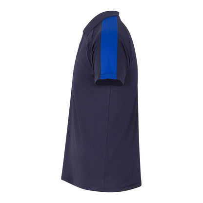 Navy-Royal Blue - Side - Finden & Hales Unisex Adult Team Polo Shirt