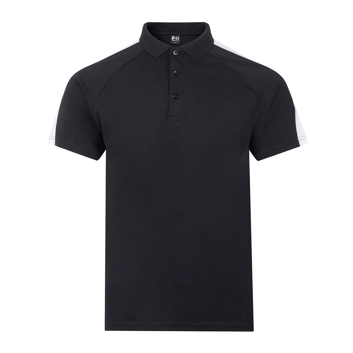 Black-White - Front - Finden & Hales Unisex Adult Team Polo Shirt
