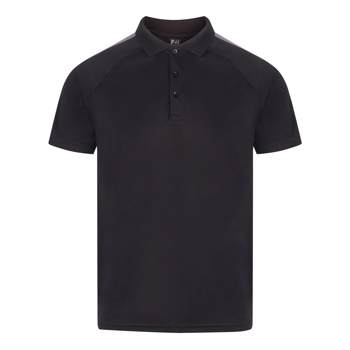 Black-Gunmetal - Front - Finden & Hales Unisex Adult Team Polo Shirt