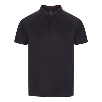 Black-Gunmetal - Front - Finden & Hales Unisex Adult Team Polo Shirt