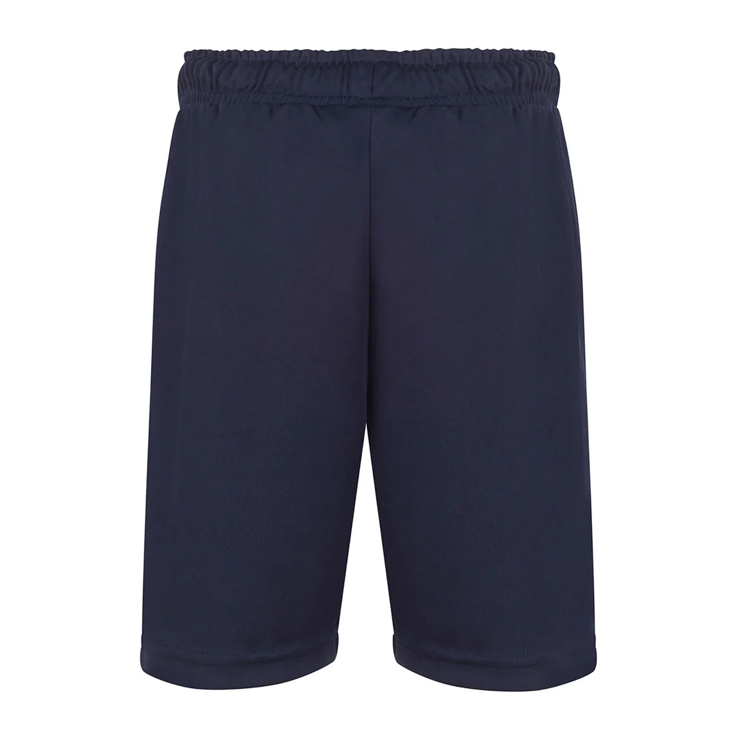 Navy - Back - Finden & Hales Childrens-Kids Team No Pocket Shorts