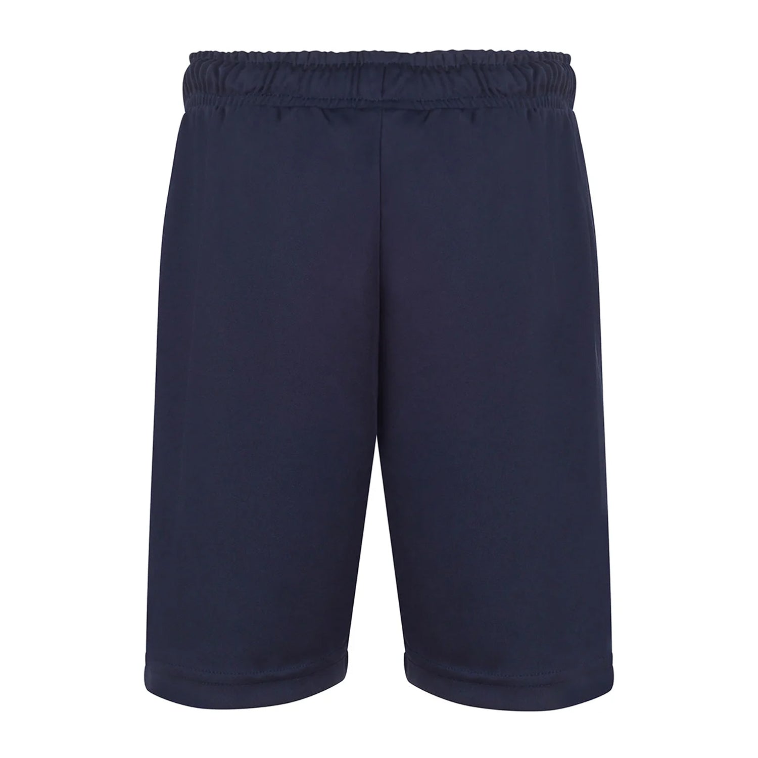 Navy - Back - Finden & Hales Childrens-Kids Team No Pocket Shorts