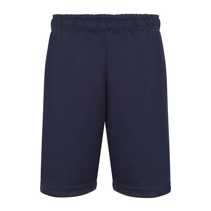 Navy - Back - Finden & Hales Childrens-Kids Team No Pocket Shorts