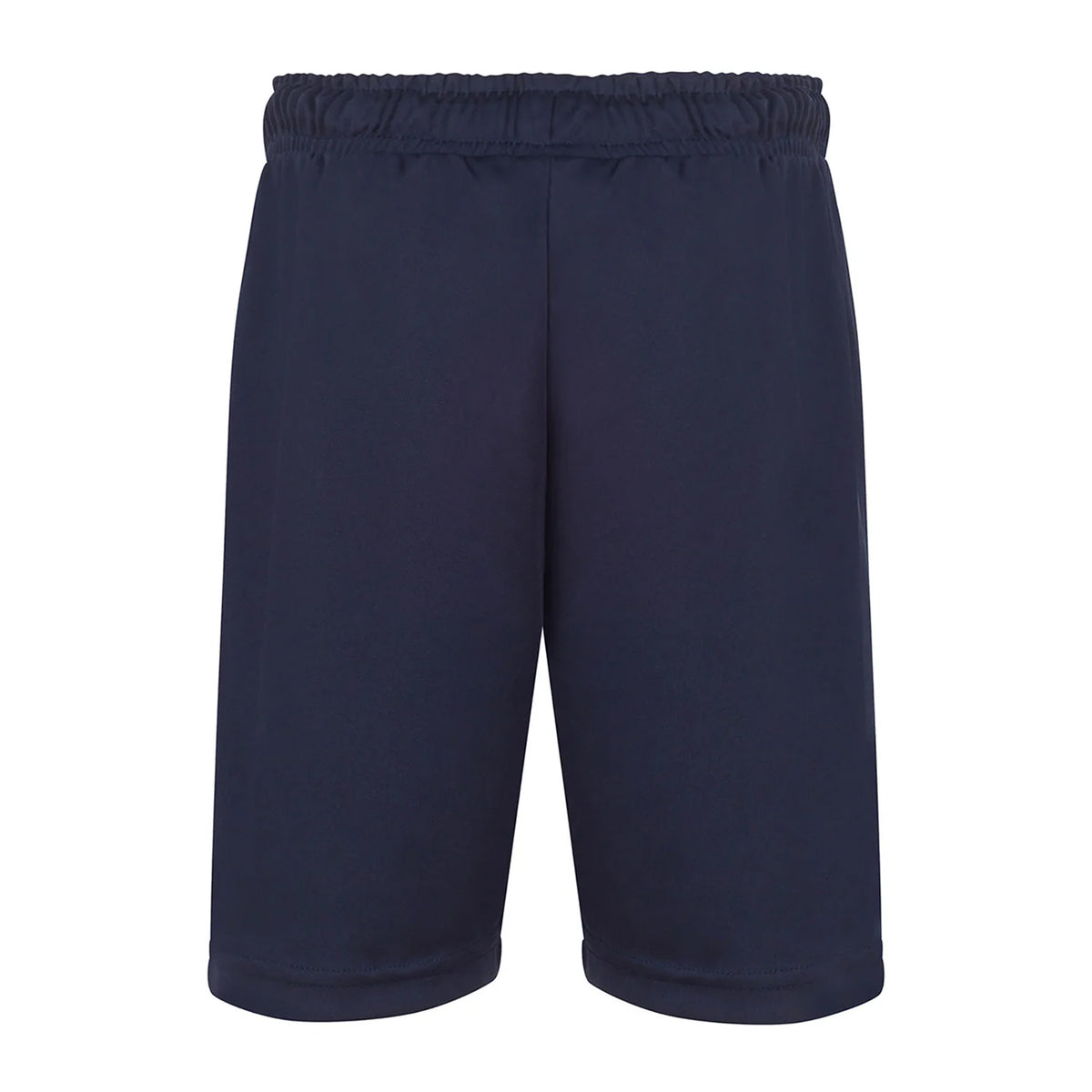 Navy - Back - Finden & Hales Childrens-Kids Team No Pocket Shorts