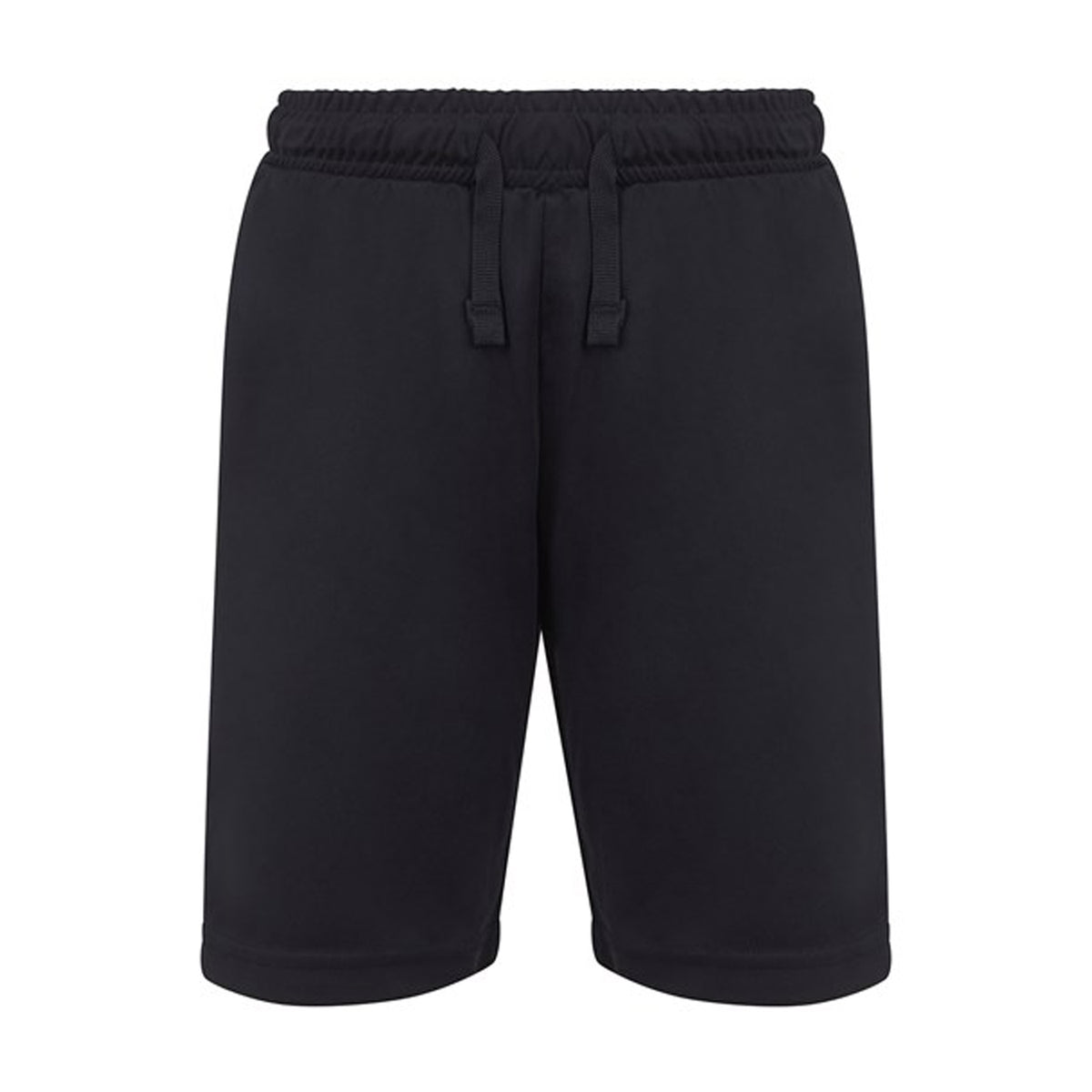 Black - Front - Finden & Hales Childrens-Kids Team No Pocket Shorts