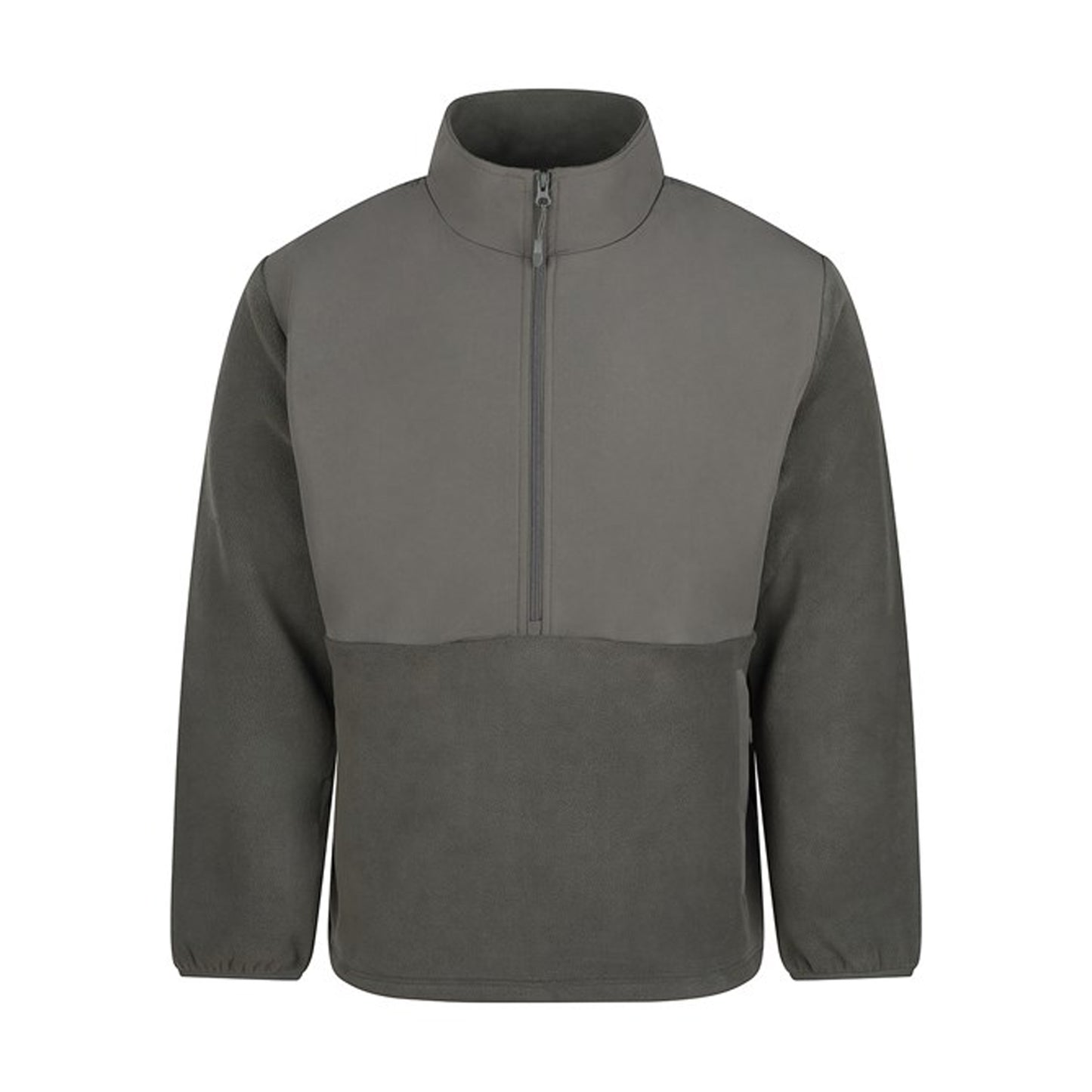 Dark Olive - Front - Front Row Mens Microfleece Half Zip Fleece Top