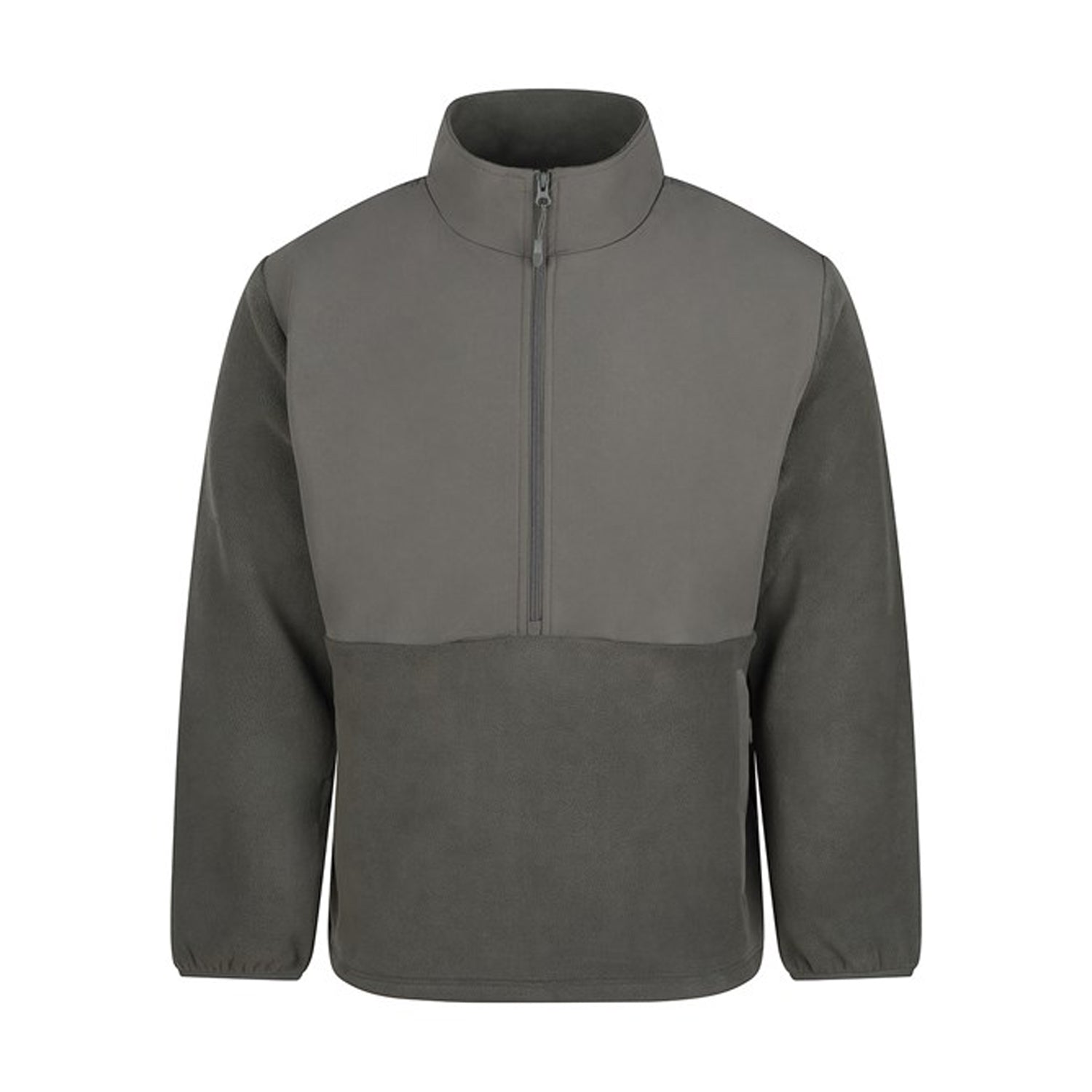Dark Olive - Front - Front Row Mens Microfleece Half Zip Fleece Top