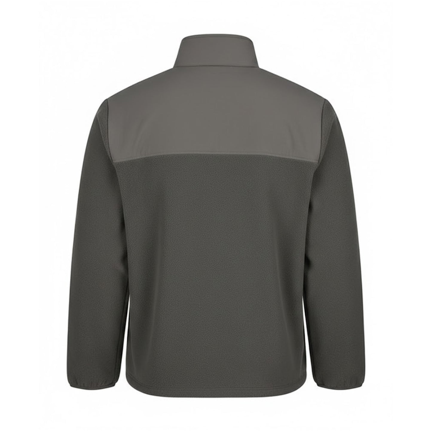 Dark Olive - Back - Front Row Mens Microfleece Half Zip Fleece Top