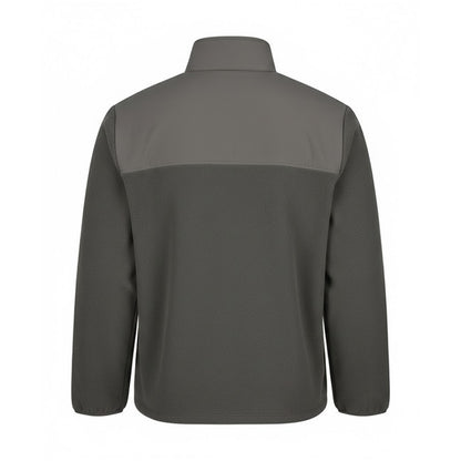Dark Olive - Back - Front Row Mens Microfleece Half Zip Fleece Top