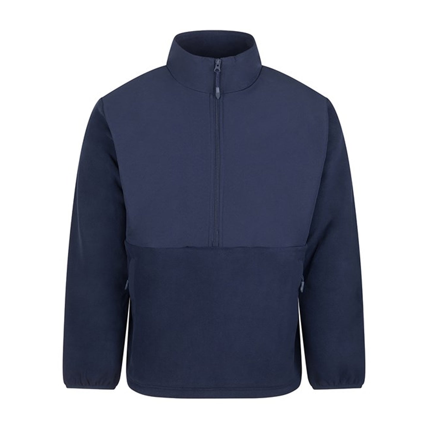 Navy - Front - Front Row Mens Microfleece Half Zip Fleece Top