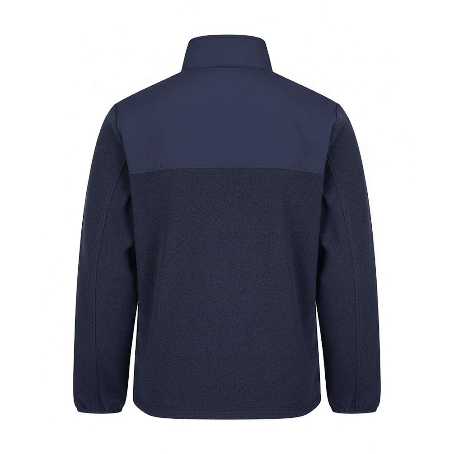 Navy - Back - Front Row Mens Microfleece Half Zip Fleece Top