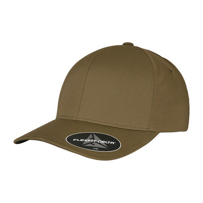 Olive - Front - Flexfit Delta Logo Lightweight Cap