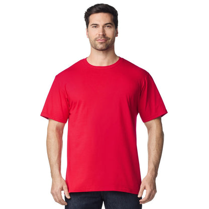 Red - Side - Gildan Mens Softstyle Enzyme Washed Midweight T-Shirt