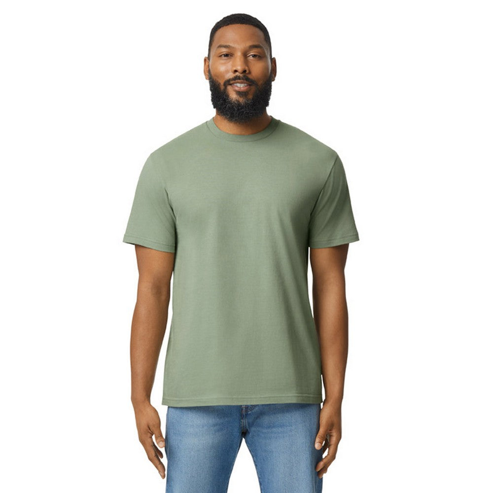 Sage - Back - Gildan Mens Softstyle Enzyme Washed Midweight T-Shirt