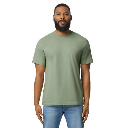 Sage - Back - Gildan Mens Softstyle Enzyme Washed Midweight T-Shirt