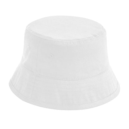 White - Front - Beechfield Organic Cotton Bucket Hat