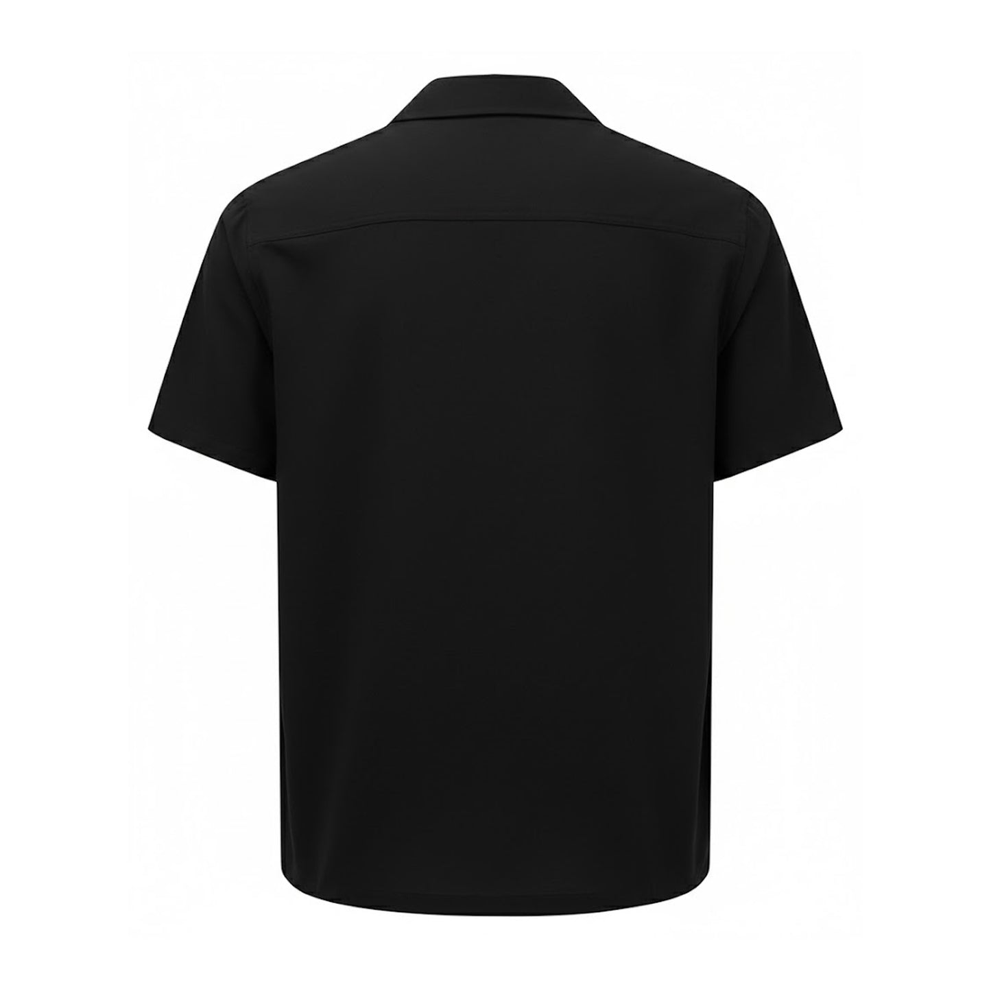 Solid Black - Back - Wombat Mens Relaxed Fit Shirt