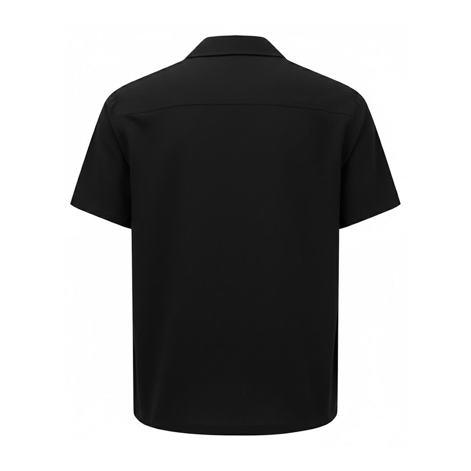 Solid Black - Back - Wombat Mens Relaxed Fit Shirt