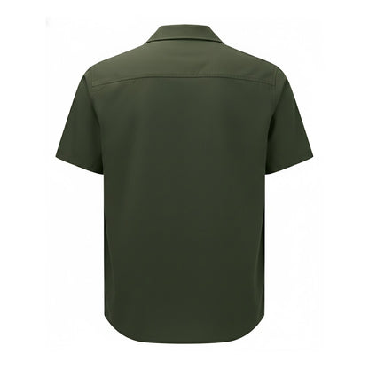 Solid Olive - Back - Wombat Mens Relaxed Fit Shirt