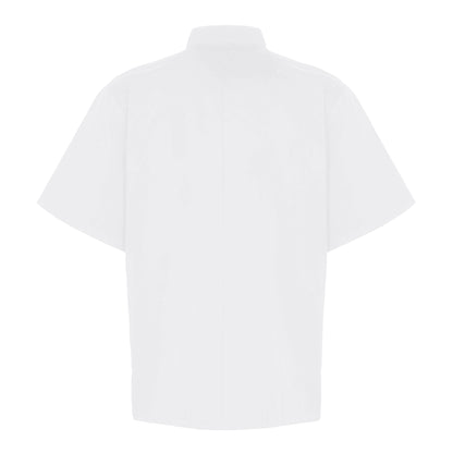 White - Back - Premier Unisex Studded Front Short Sleeve Chefs Jacket