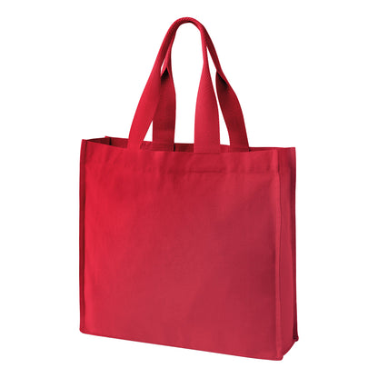 Scarlet Red - Back - Westford Mill Chevron Tote Bag