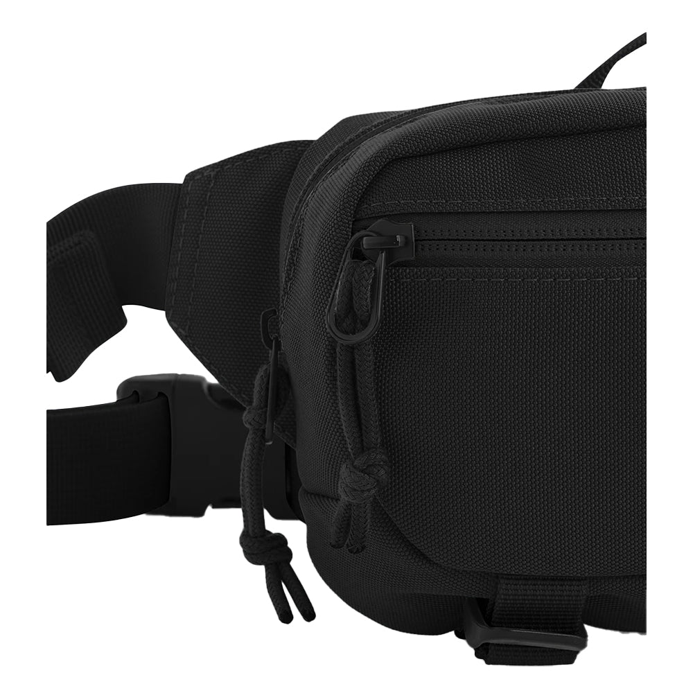 Black - Side - Bagbase Ramble Recycled Polyester Waist Bag